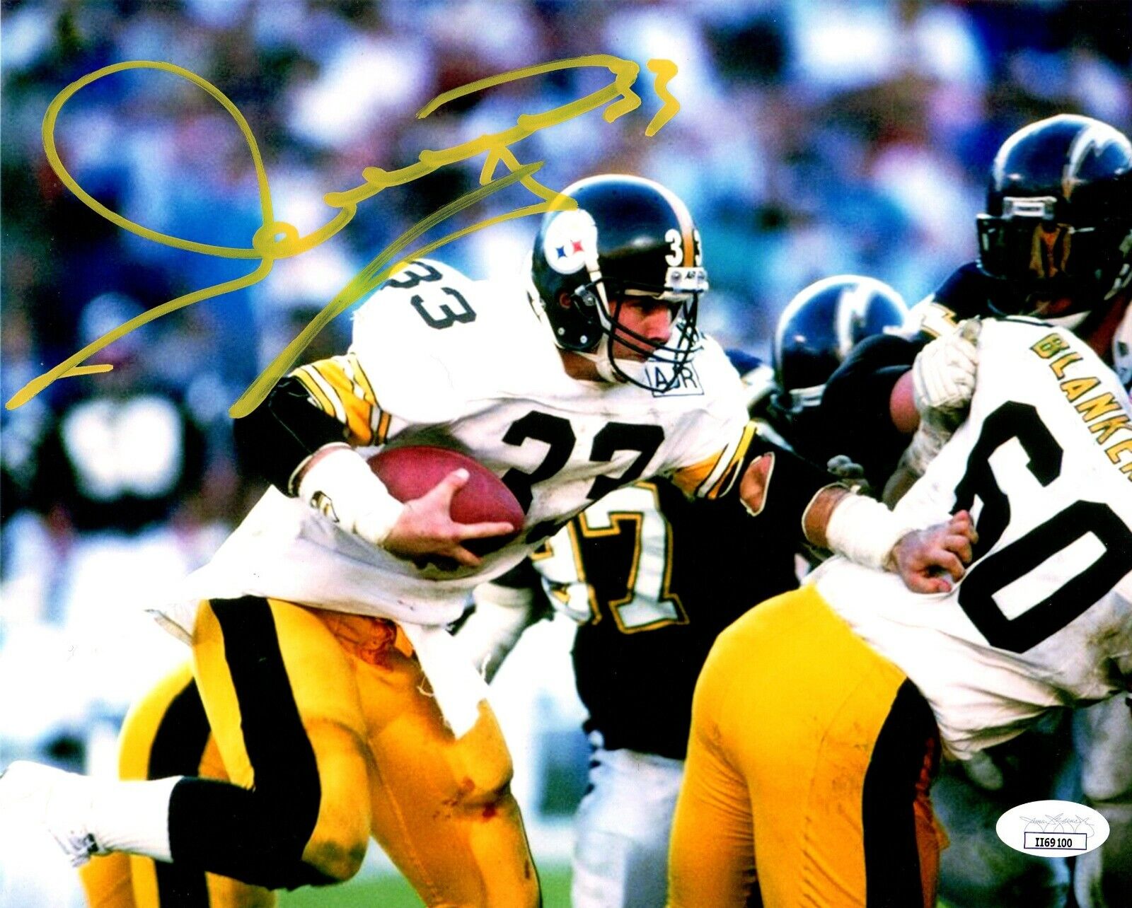Merrill Hoge autographed signed 8x10 Photo Poster painting NFL Pittsburgh Steelers JSA COA