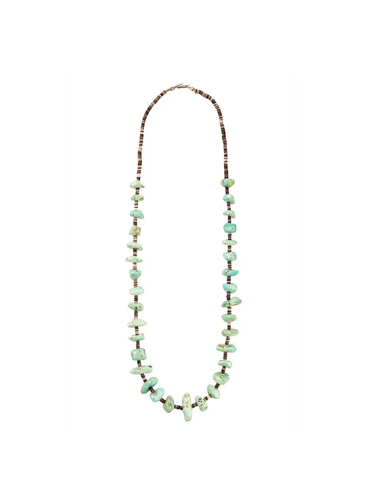 Necklace, Natural Stone, Nuggett, Turquoise, Vintage '80s, 1049