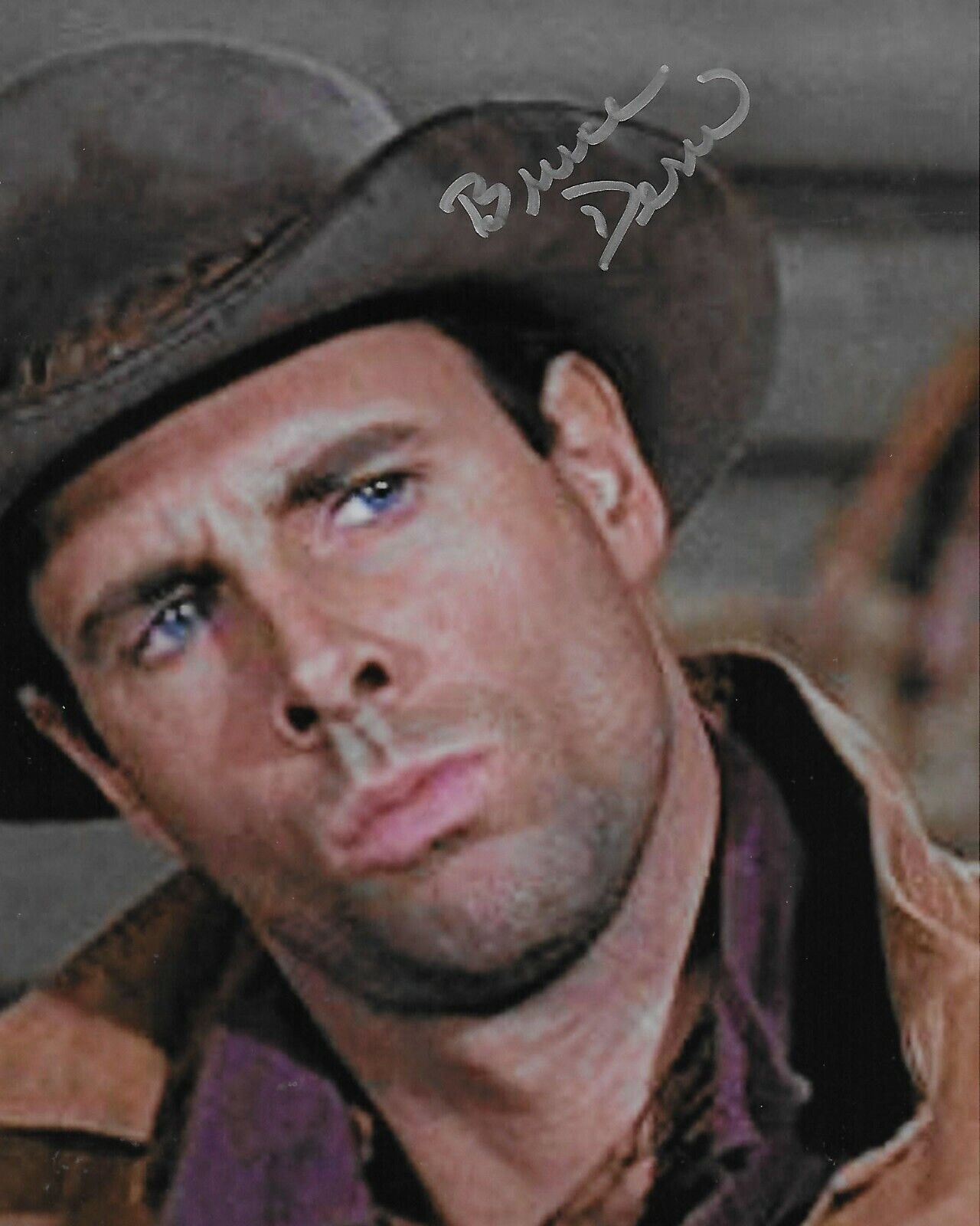 Bruce Dern The Virginian Original Autographed 8X10 Photo Poster painting signed @Hollywoodshow