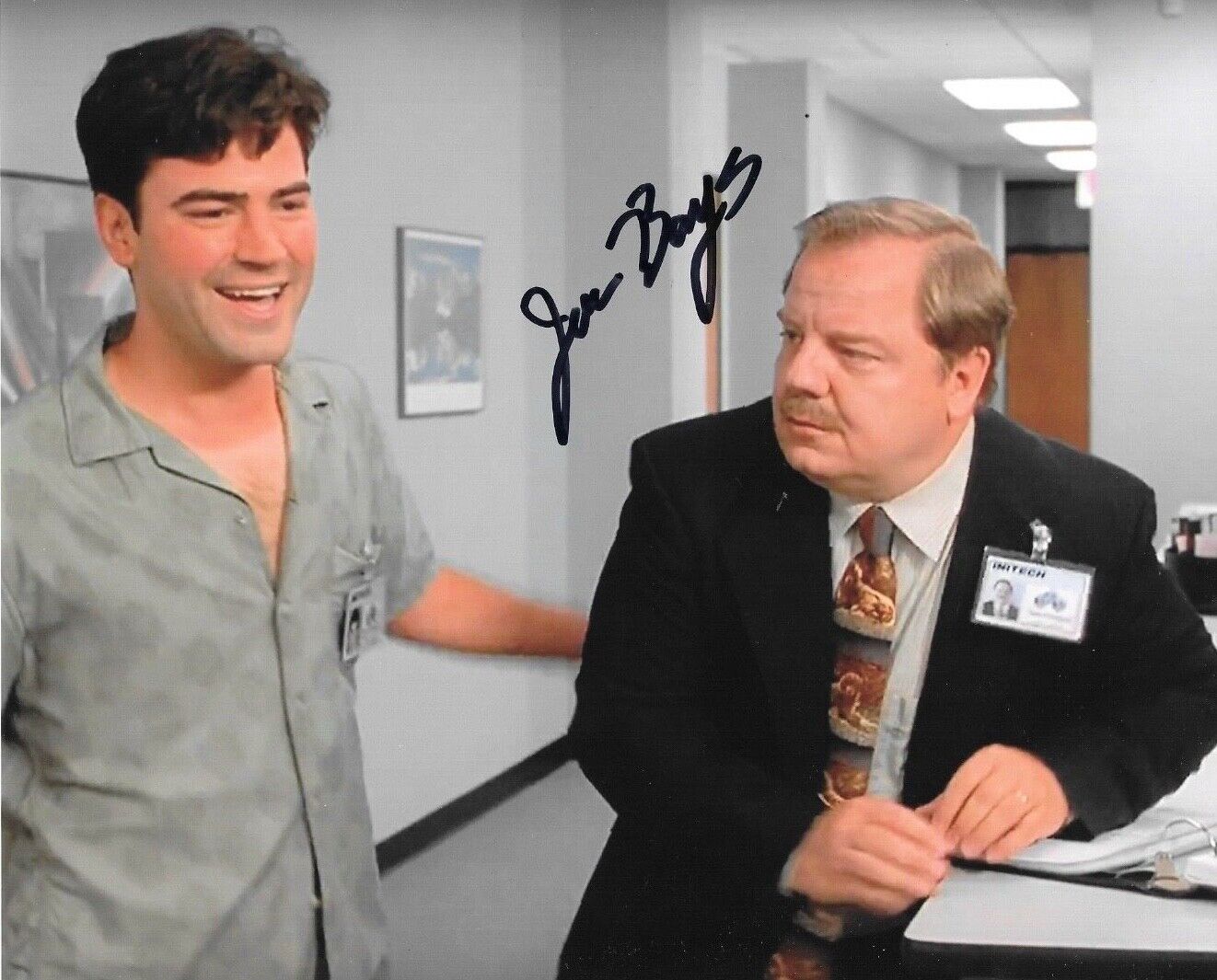 * JOE BAYS * signed 8x10 Photo Poster painting * OFFICE SPACE * DOM PORTWOOD * COA * 6