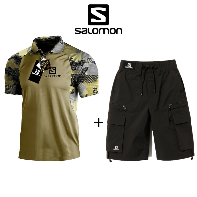 SALOMON® Costum tactic pentru bărbați, format din două piese (top + salopetă)