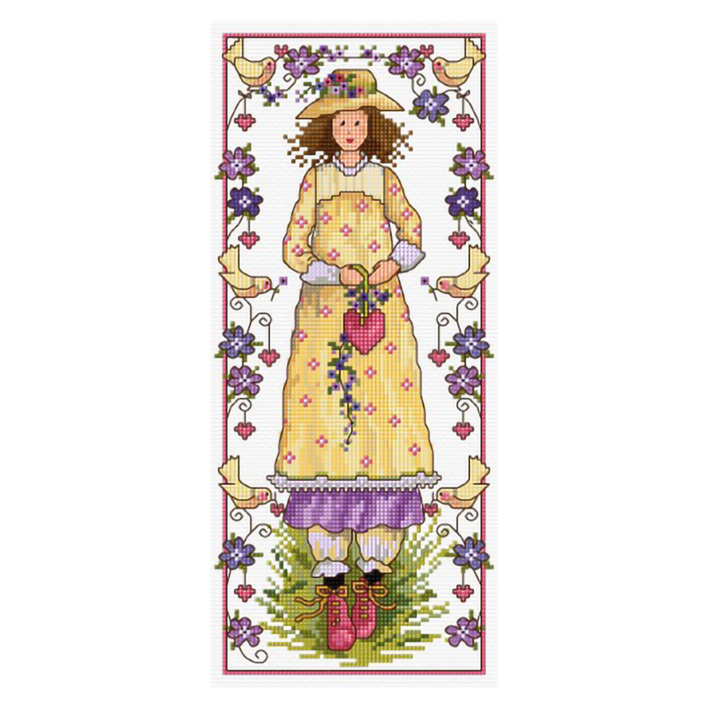

Girl - 11CT Stamped Cross Stitch - 30*70CM (Big Size), 501 Original