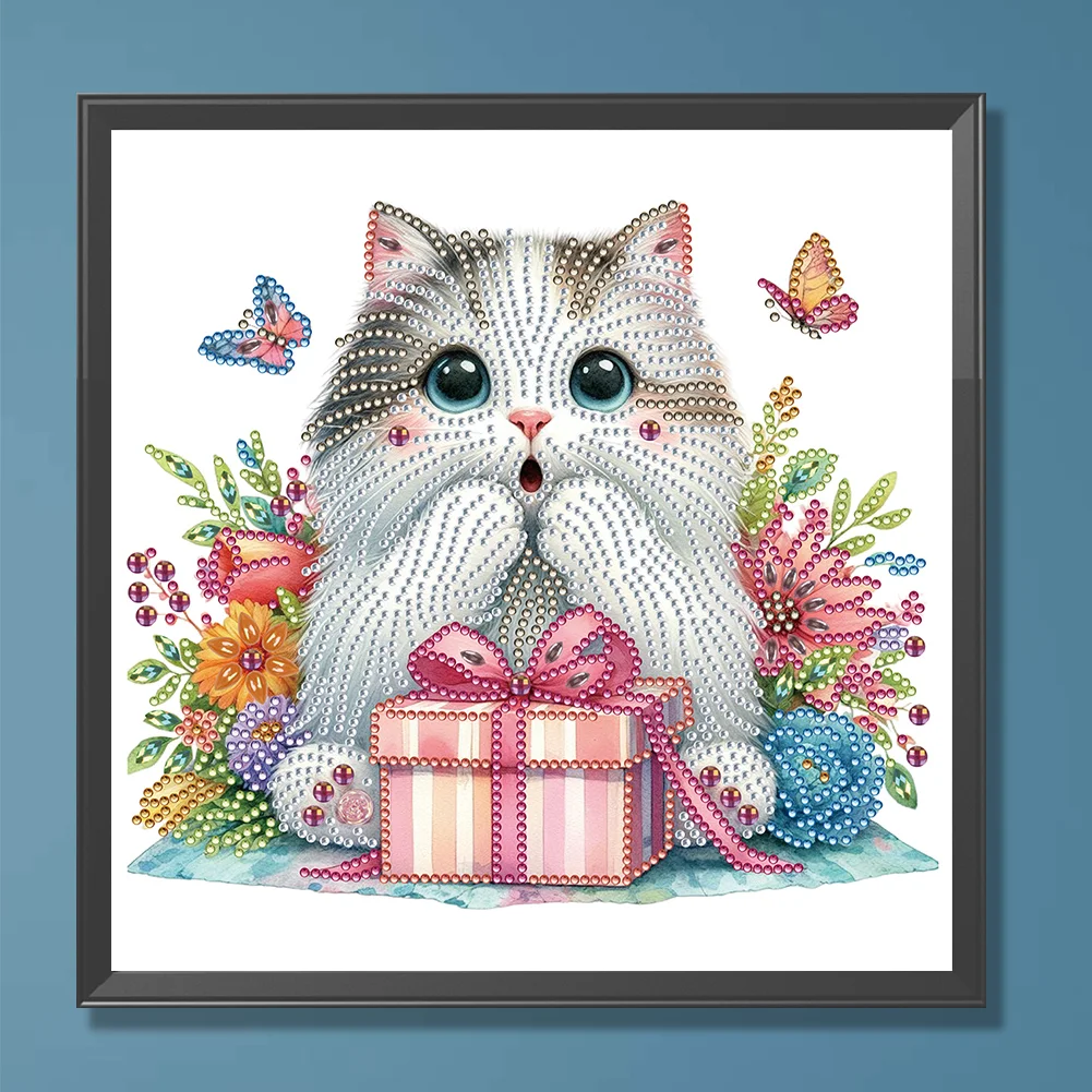 Special Shape Diamond Painting 30*30cm - Surprised Cat