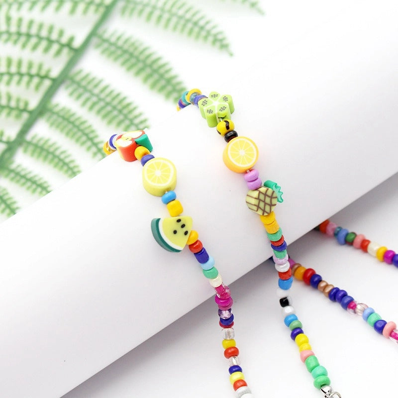 Casual Minimalist Geometric Crystal Unisex Glasses Chain