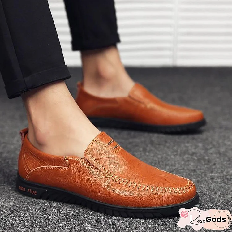 Men Shoes Leather Comfortable Men Casual Shoes Footwear Flats For Men Slip On Shoes