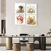 4pcs Diamond Painting -DIY Round Drill Dog Rabbit Panda Elephant
