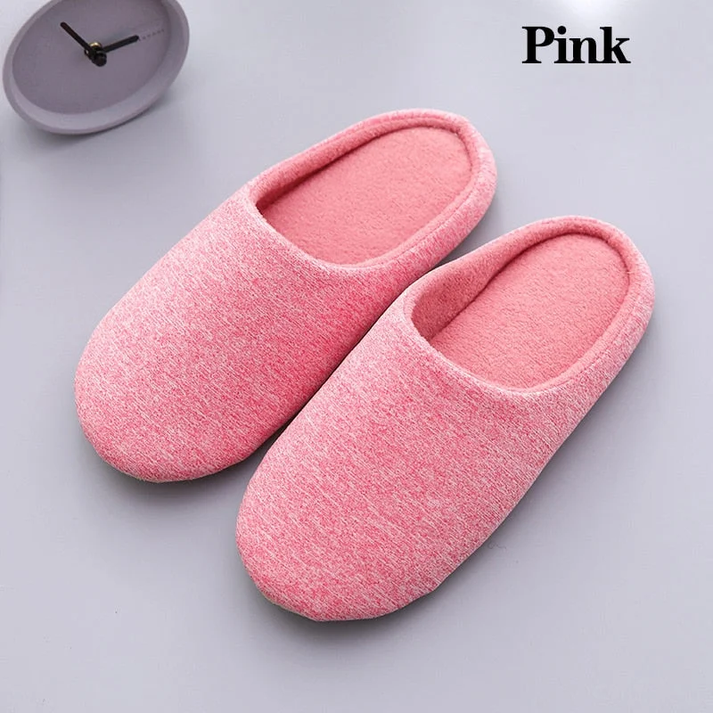 Winter Indoor Women Slippers House Plush Soft Cotton Slippers Non-slip Floor Shoes Home Slippers Women Slides For Bedroom