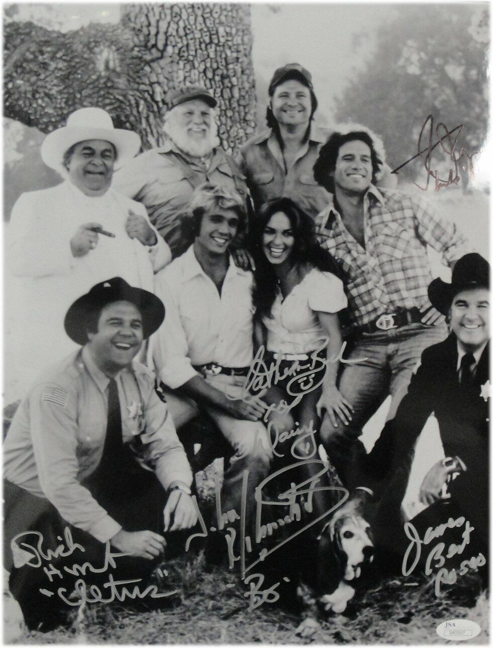 Dukes of Hazzard Cast Signed 11x14 Photo Poster painting General Lee Bach Wopat Schneider JSA 07