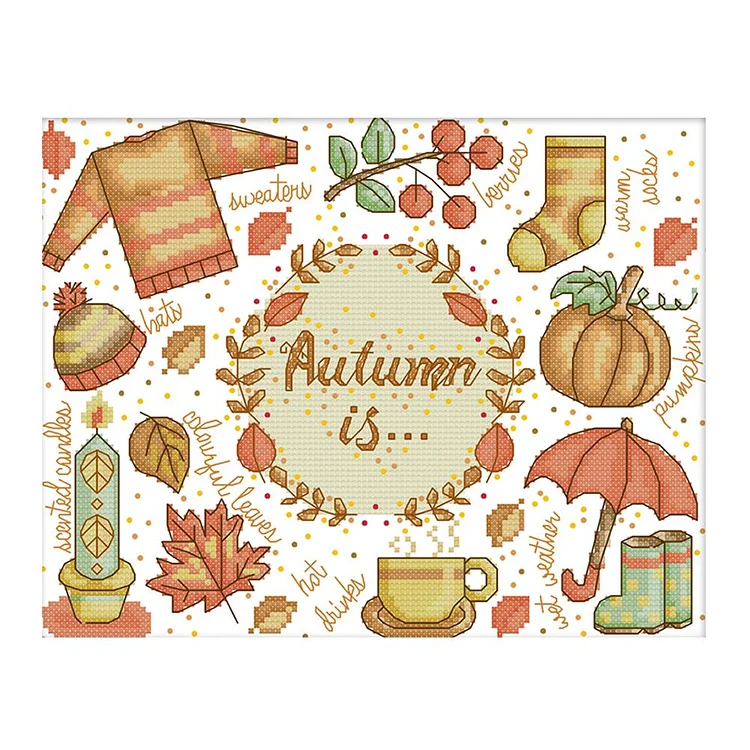 Autumn Joy Sunday 14CT-30*23cm
