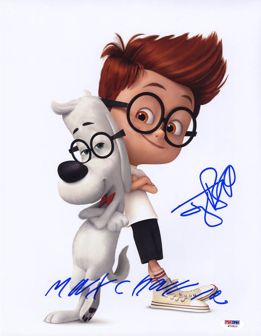 Ty Burrell & Max Charles SIGNED 11x14 Photo Poster painting Mr. Peabody & Sherman PSA/DNA