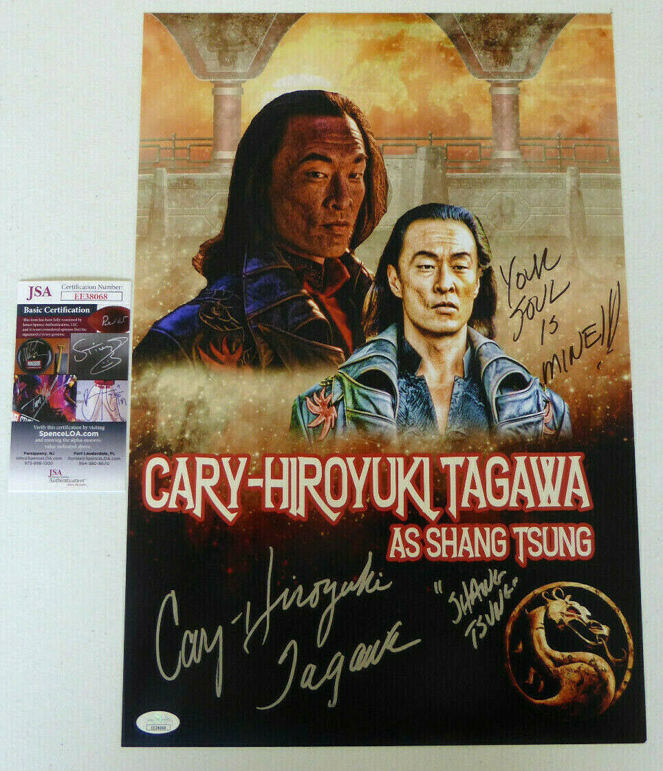 Cary-Hiroyuki Tagawa Signed 12x18 Custom Photo Poster painting, Mortal Kombat Movie, JSA COA