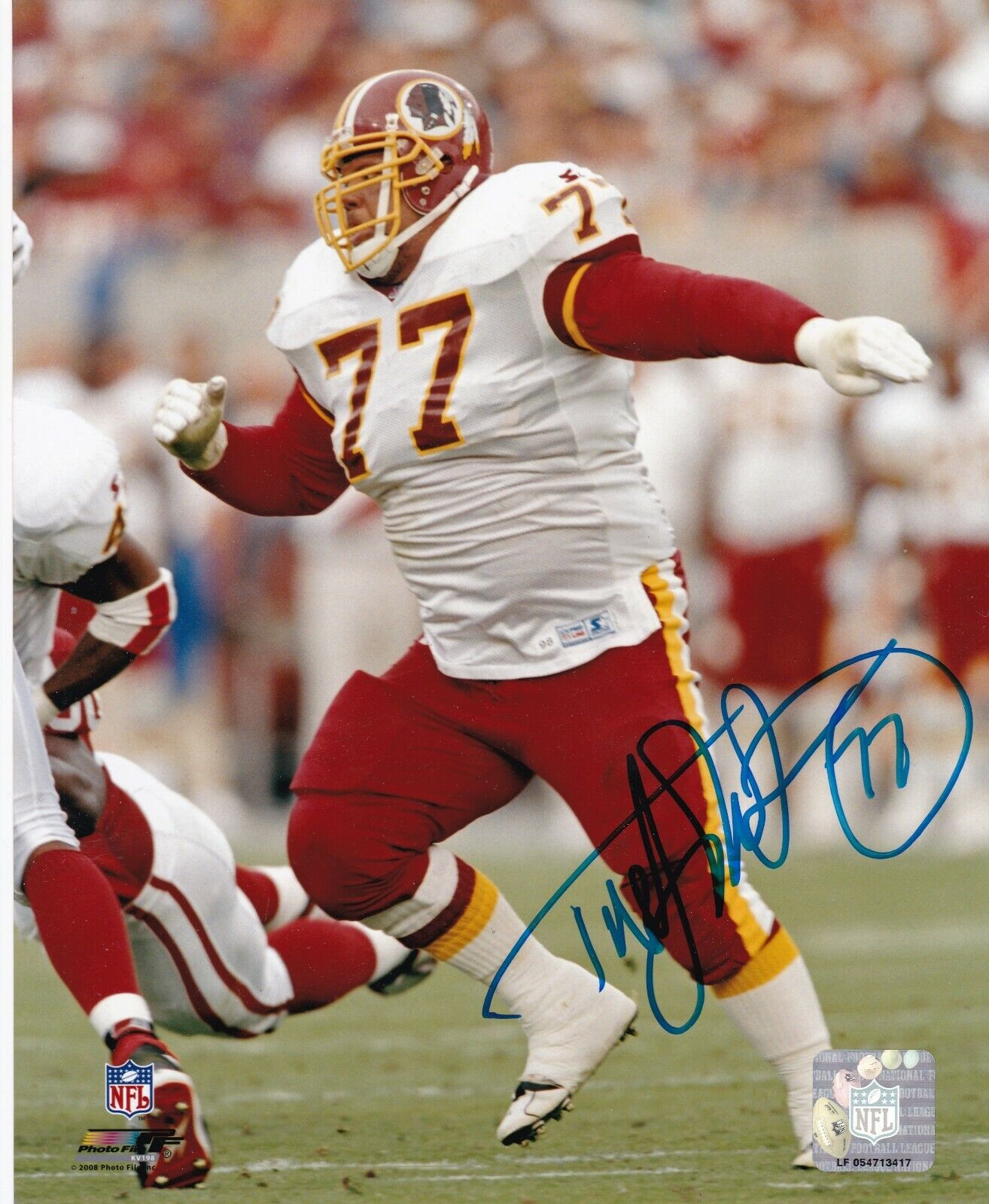 TRE JOHNSON WASHINGTON REDSKINS ACTION SIGNED 8x10