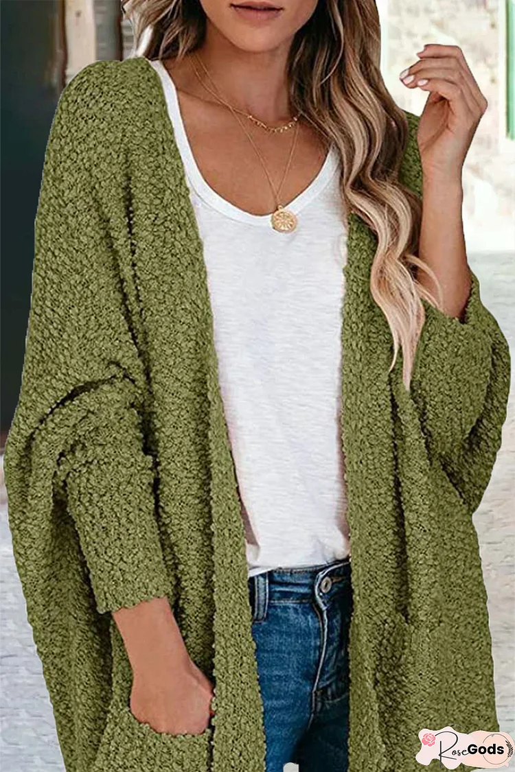 Casual Daily Solid Cardigan Cardigan Collar Tops