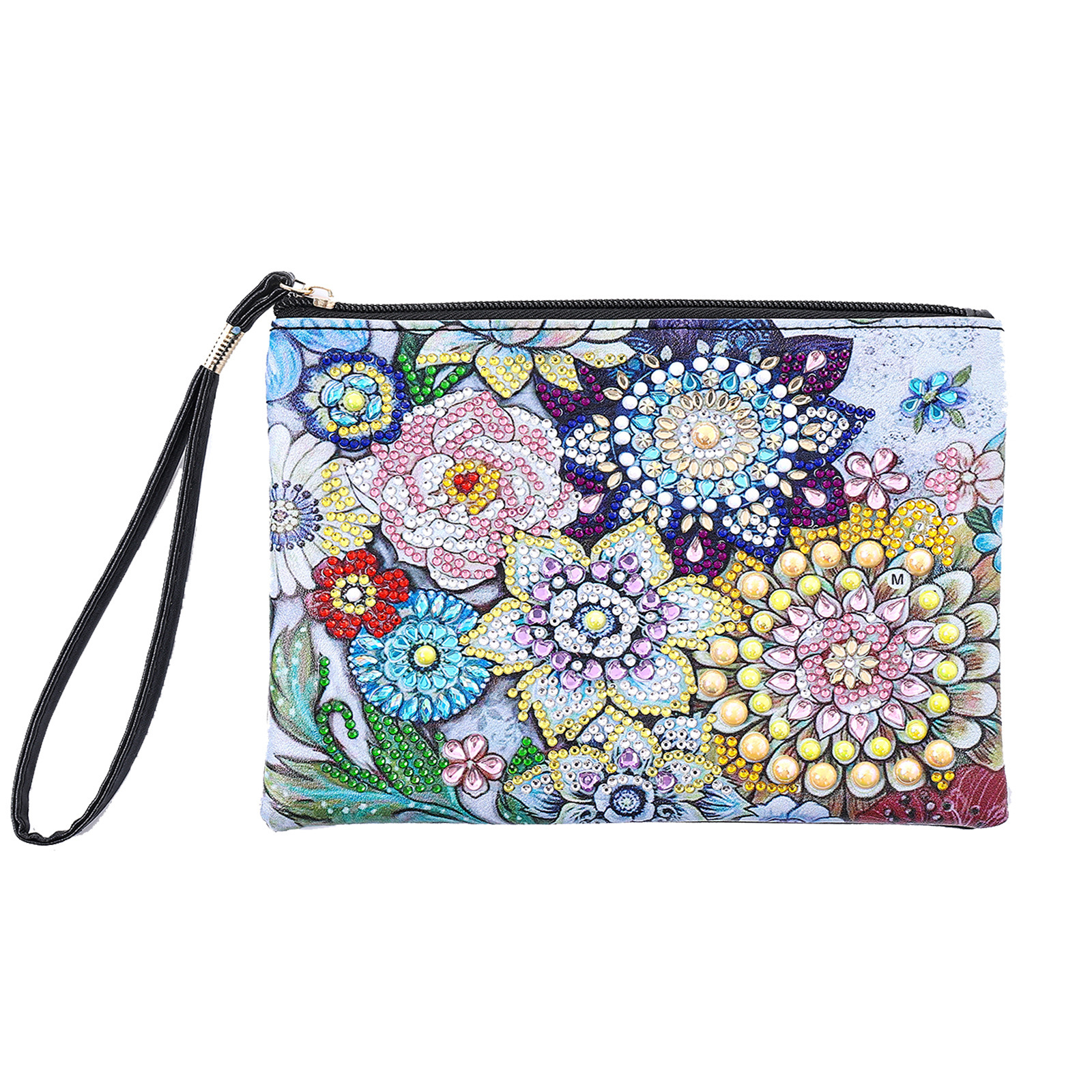 TEMU 5D DIY Diamond Painting Handbag Makeup Bag Flower Style Diamond Art Craft Bag