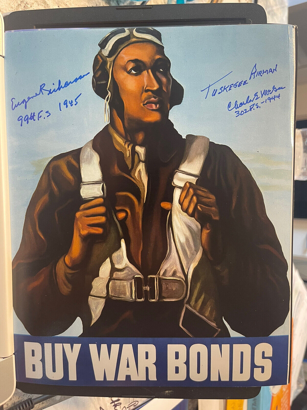 EUGENE RICHARDSON CHARLES MCGHEE SIGNED 8X10 Photo Poster painting - TUSKEGEE AIRMEN BECKETT D6