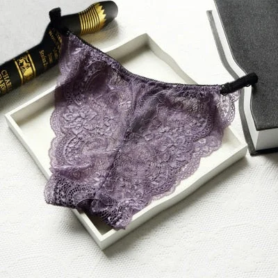 BANNIROU Woman Lace Panties Underwear Lingerie Mid Waist Good Quality Soft Female Sexy Briefs New 2021 Hot Sale Fashion 1 Pieces