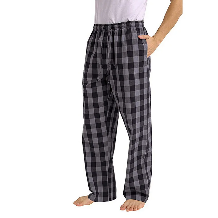 Buffalo Gray Plaid Pajama Pants for Men