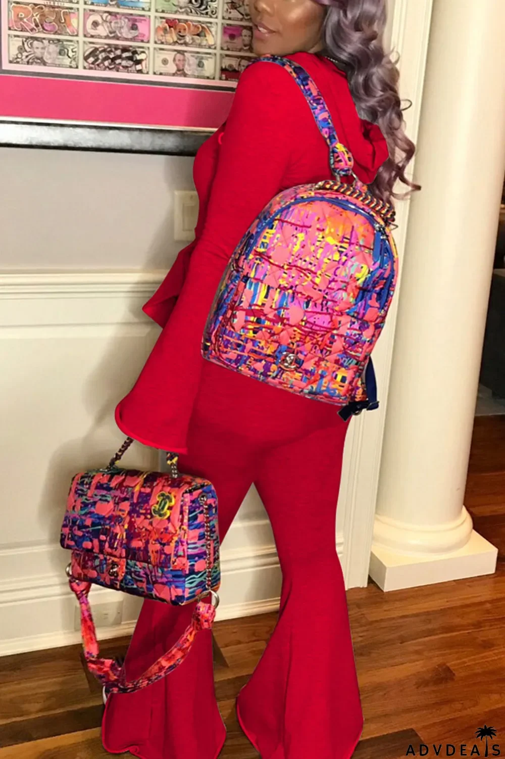 Pink Sexy Solid Patchwork Hooded Collar Long Sleeve Two Pieces