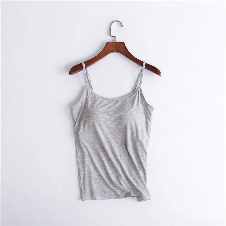 Women Tank Top with Built in Bra Camisole