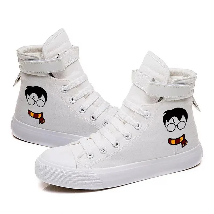 Mayoulove Harry Potter Cosplay Shoes High Top Canvas Sneakers-Mayoulove