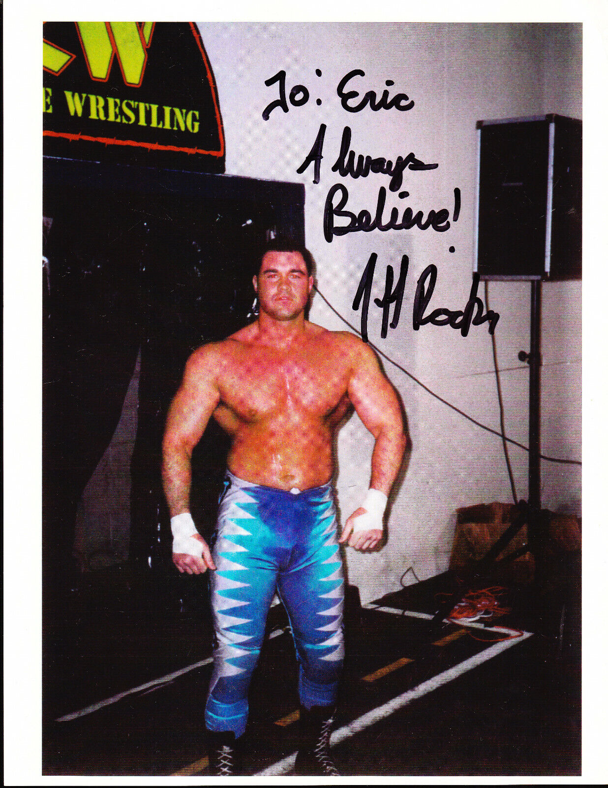 RARE JEFF ROCKER SIGNED AUTOGRAPH WRESTLER CZW 8X10 Photo Poster painting COA