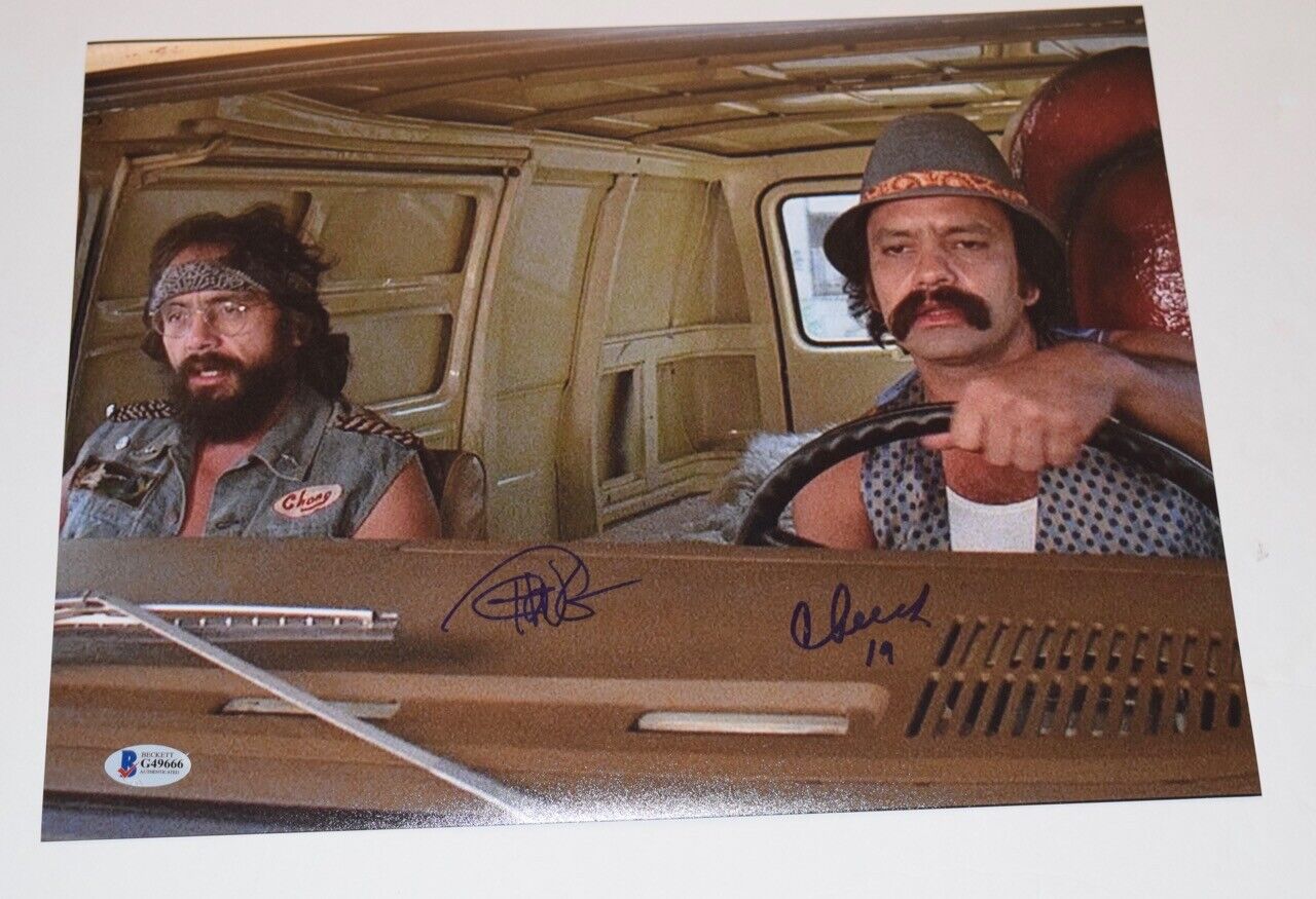 Cheech Marin & Tommy Chong Signed Autographed 11x14 Photo Poster painting UP IN SMOKE BAS COA