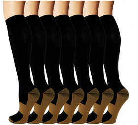 Copper Compression Socks (7 Pairs) For Women & Men-Workout And Recovery