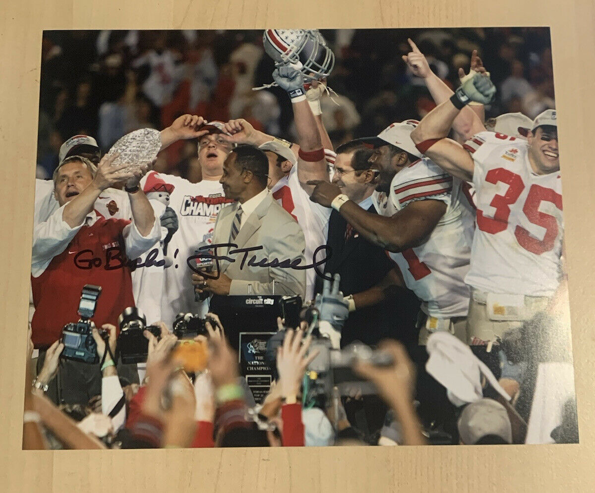 JIM TRESSEL SIGNED 8x10 Photo Poster painting OHIO STATE BUCKEYES HEAD COACH AUTOGRAPHED COA