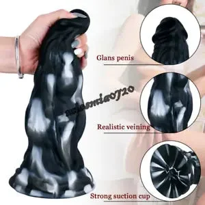 pornhint Pornhint Suction Cup Dildo Big Huge G-Spot Strapon Density Veined Female Masturbation