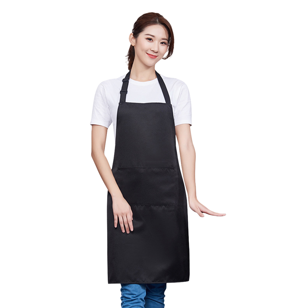 

Adjustable Bib Apron with 2 Pockets Stain Resistant Canvas Cooking Apron, Black, 501 Original