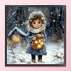 Girl-14CT/18CT Stamped Cross Stitch 50*50cm/19.69*19.69in