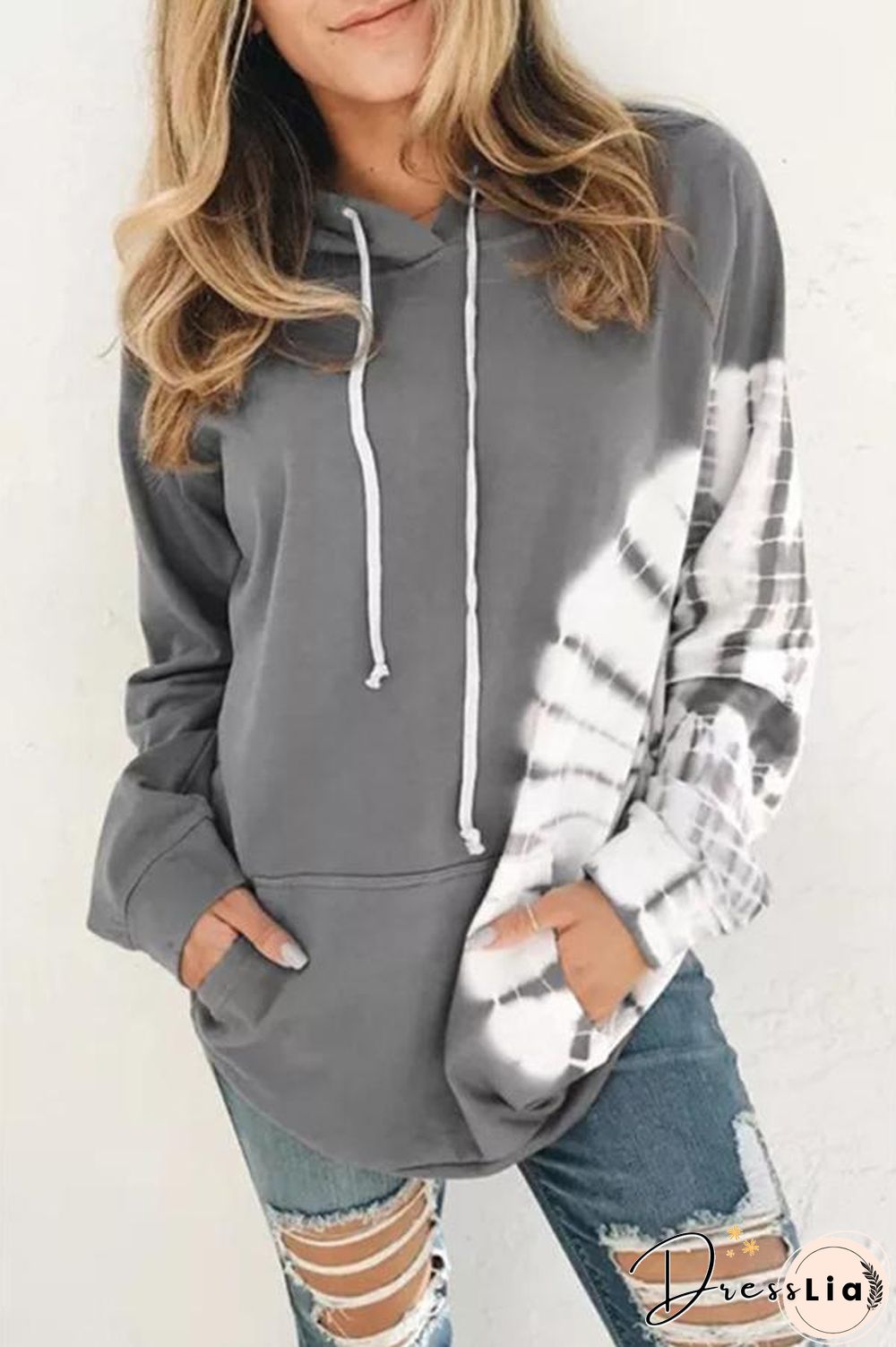 Loose Long-sleeved Hooded Sweatshirt P13387