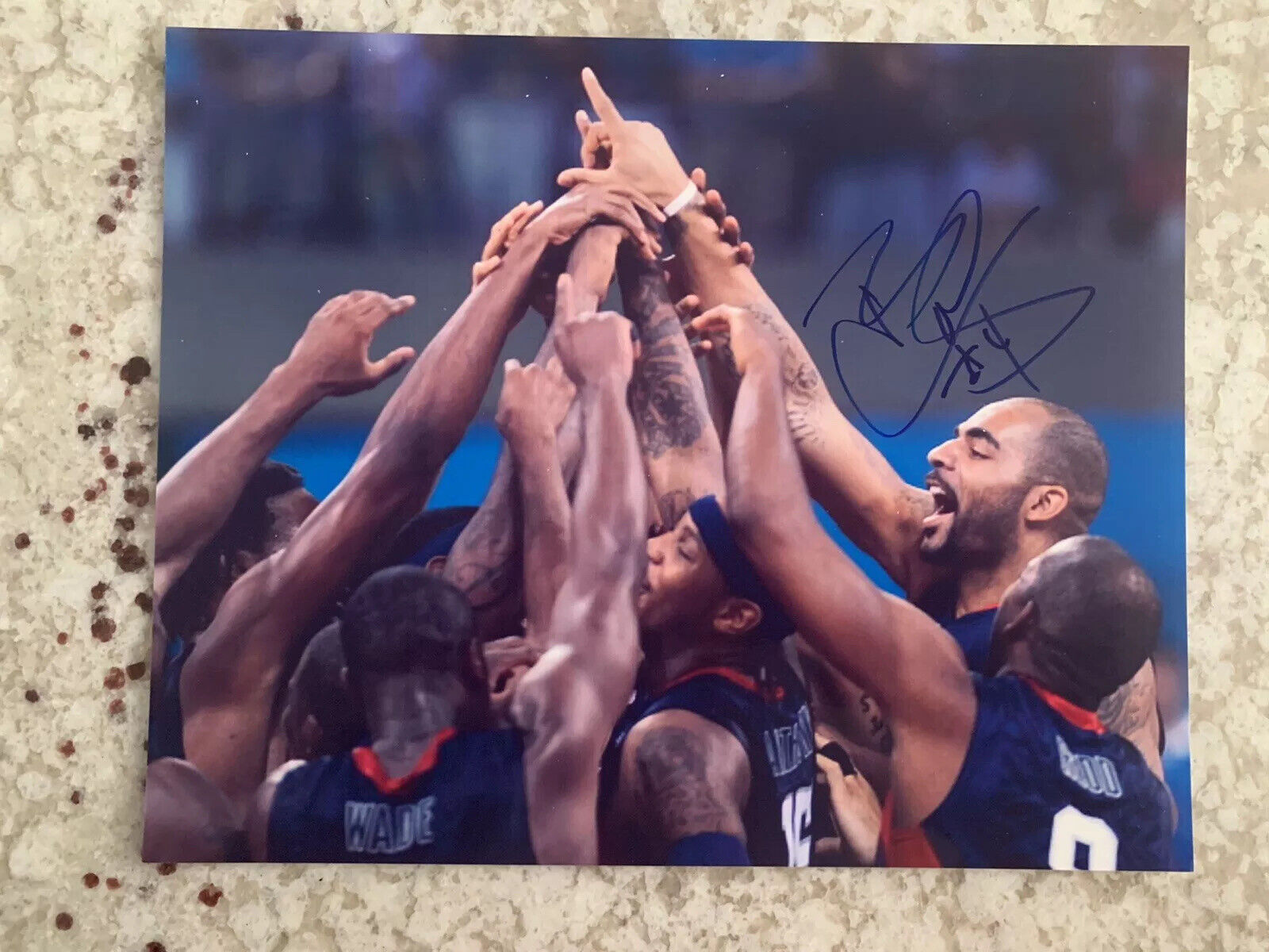 Carlos Boozer signed Team USA 8X10 Photo Poster painting Utah Jazz