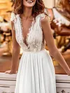Bandeau Gauze Pleated Sleeveless V-Neck Evening Dress