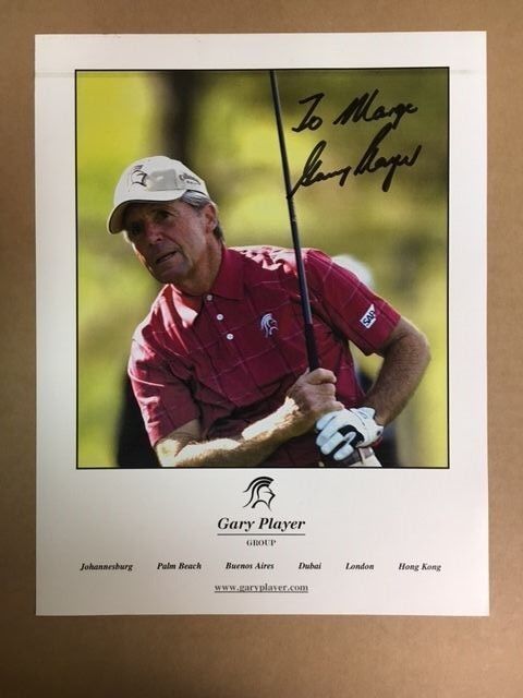 Gary Player Signed 8 1/2 x 11 Photo Poster paintinggraph with COA