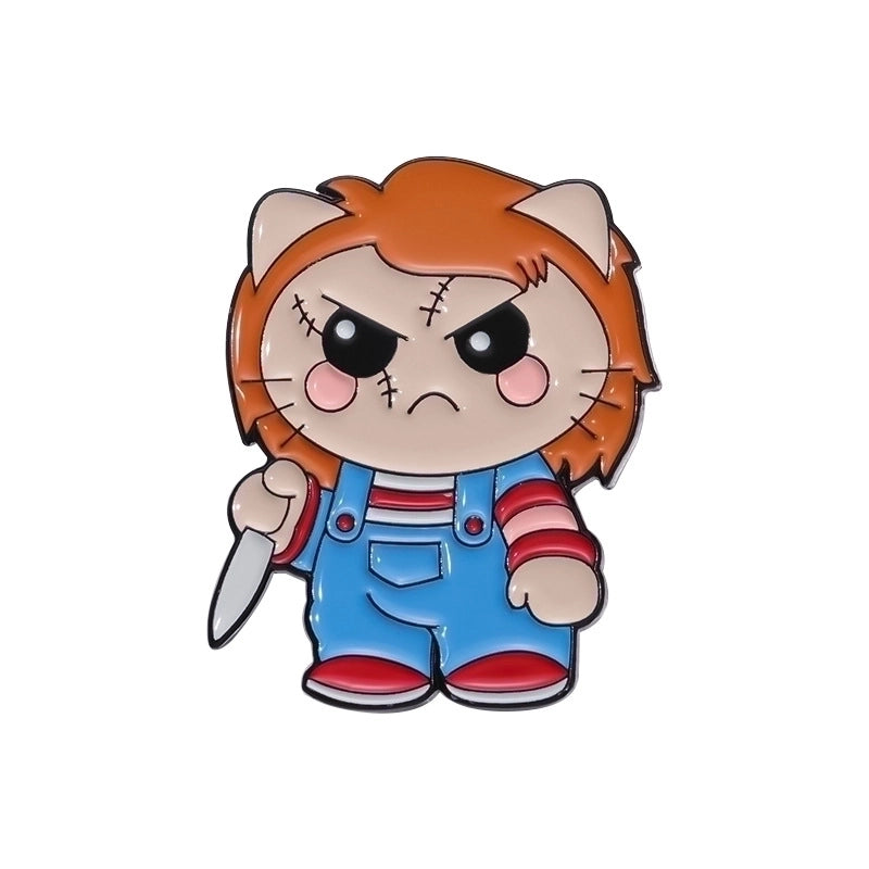 Cartoon Style Cowboy Style Animal Cartoon Character Skull Alloy Stamping Stoving Varnish Plating Women’s Brooches