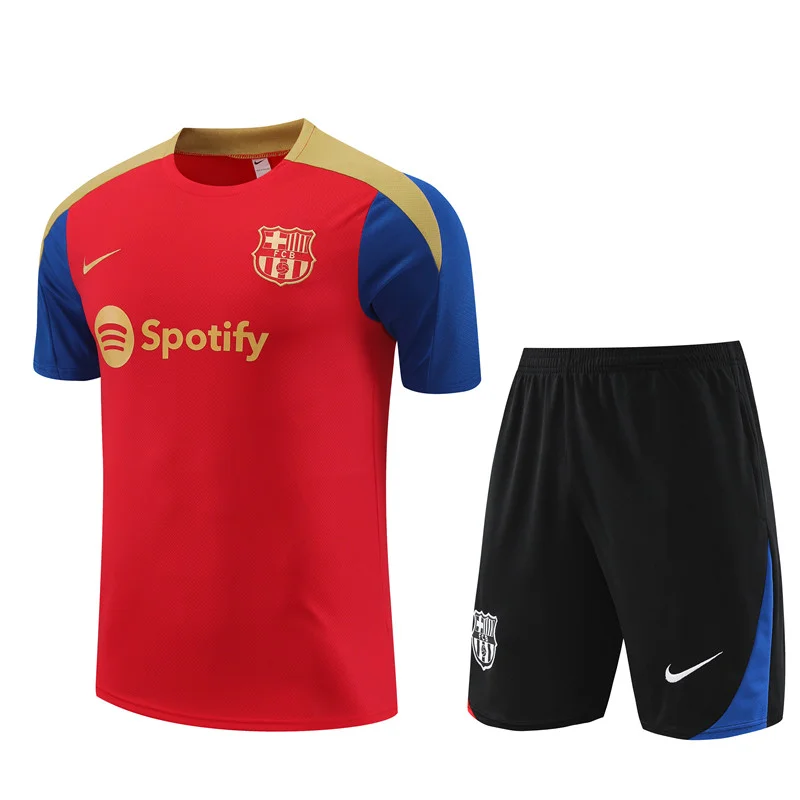 24/25 Barcelona Training Kit Short Sleeve Football Shirt Thai Quality