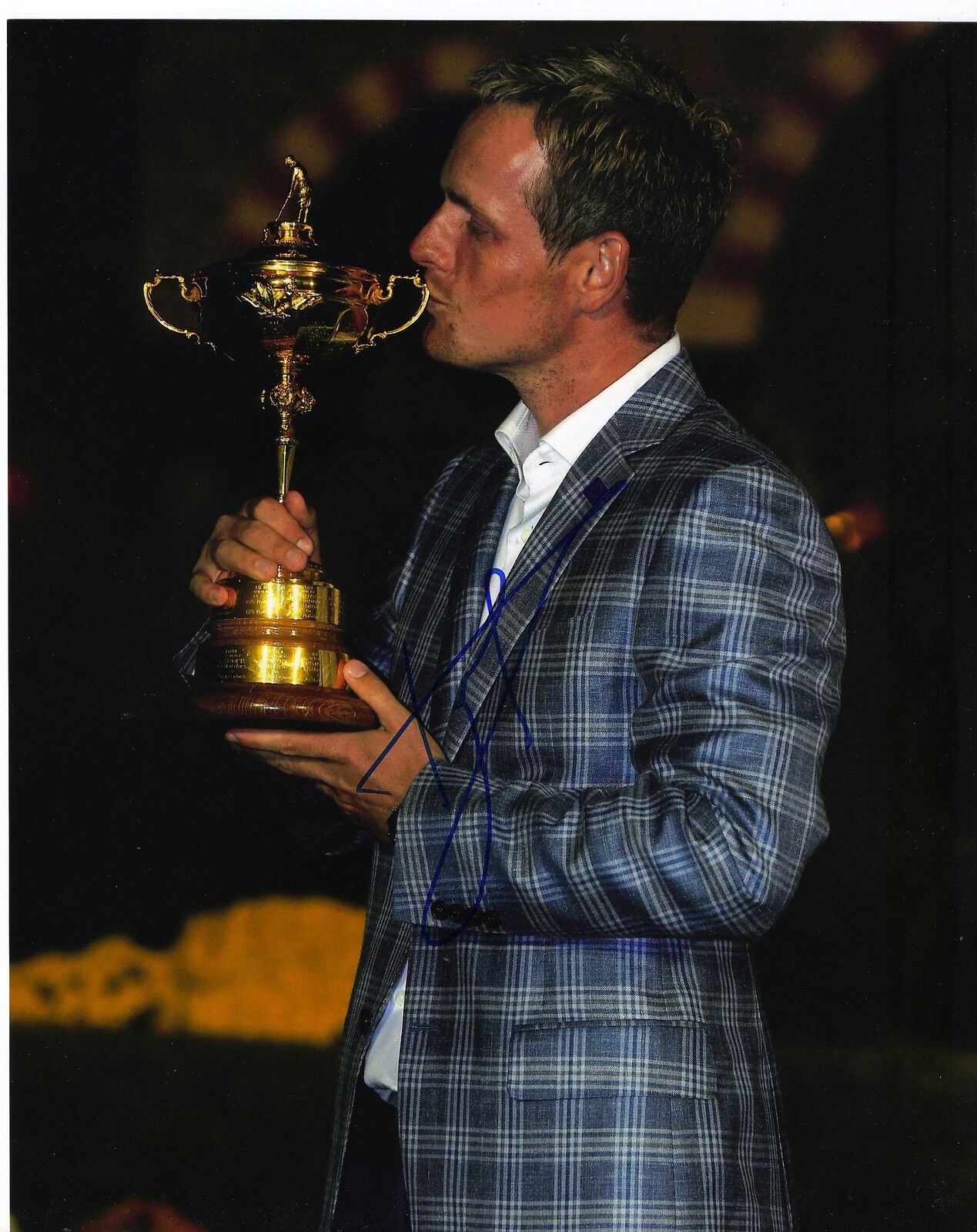 Luke Donald Genuine Hand Signed 10x8 Photo Poster painting Ryder Cup 2012 (3018)