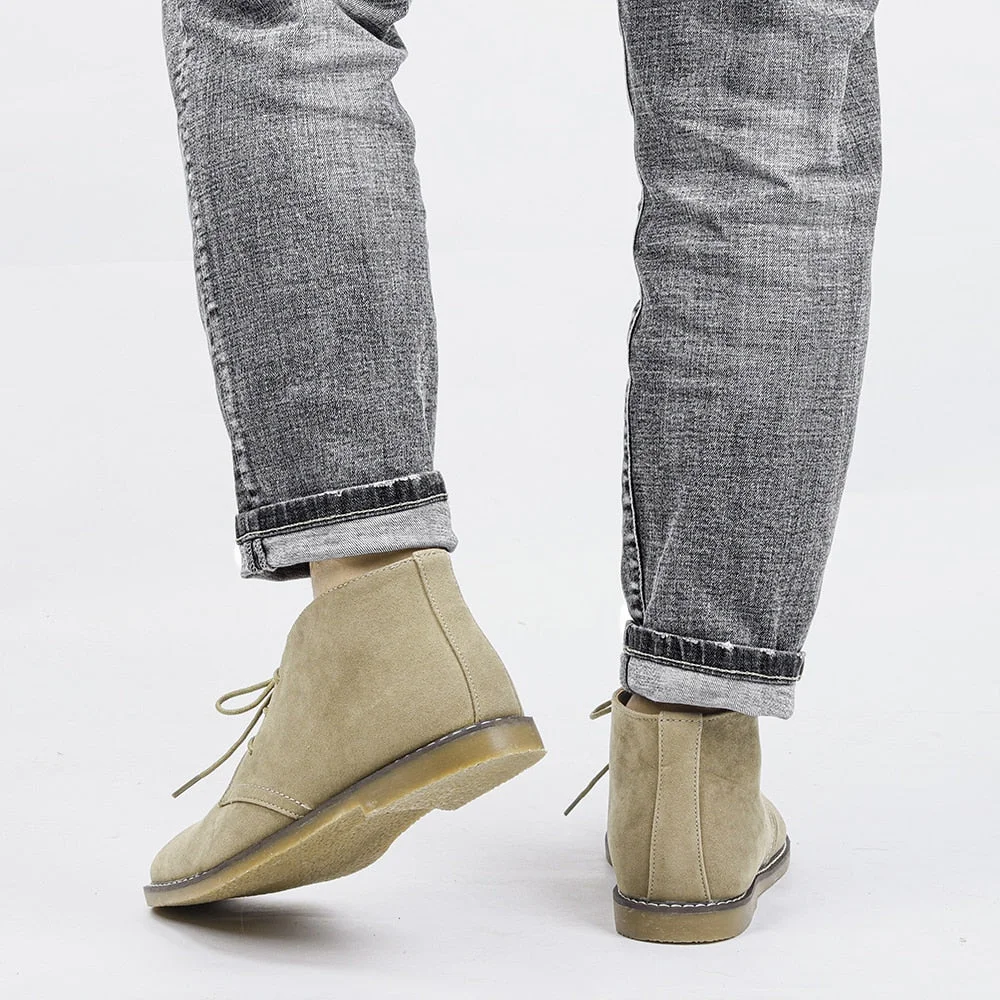 Men's Suede  Desert boots high quality American Style Casual Ankle boots Handmade Shoes for men #KD683