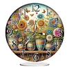 (US Local)Acrylic Special Shape Garden Potted Plant 5D Diamond Painting Clock Art Craft Kit