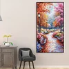 Chemin forestier - perceuse ronde peinture diamant - 40*70cm (grande taille)
