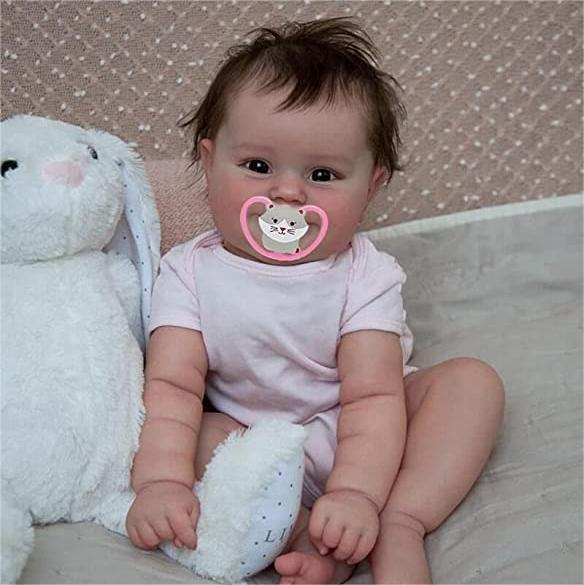[Heartbeat💖 & Sound🔊] 20" Opened Eyes Handmade Reborn Baby Doll Realistic Reborn Baby Toddlers Girl Yaner with Brown Hair -Creativegiftss® - [product_tag] RSAJ-Creativegiftss®
