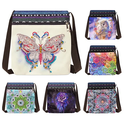 DIY 5D Diamond Painting Handbag Kits Honey Bee Eco-Friendly Shopping Storage Tote Bags with Handle Special Shaped Crystal Gems Art Foldable Cotton