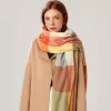 Autumn Winter Plaid Tassels Women's Shawl Scarf