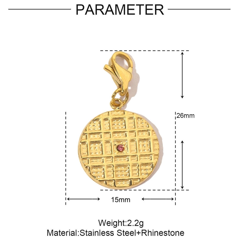 3 PCS/Package Titanium Steel Rhinestones Eye Pendant Jewelry Accessories