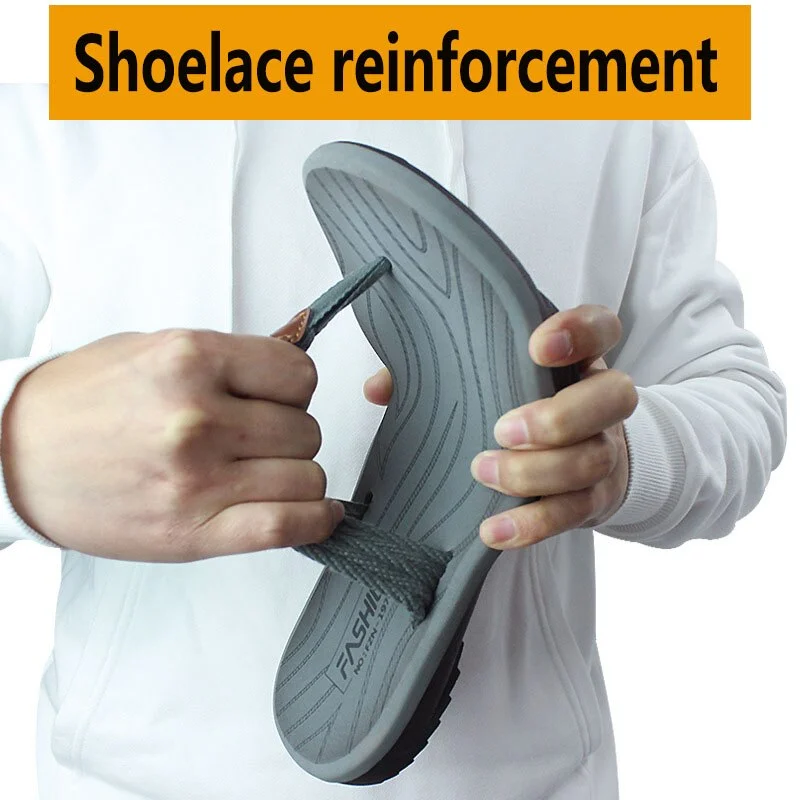 Qmaigie men slipppers 2022 New Soft Bottom Non-slip Flip Flops Fashion Trend Men Flip Flops Casual Beach Shoes Men Sandals black