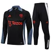 Joyfball 2024/2025 Manchester United Half-Pull Training Suit Black Football Shirt 1:1 Thai Quality
