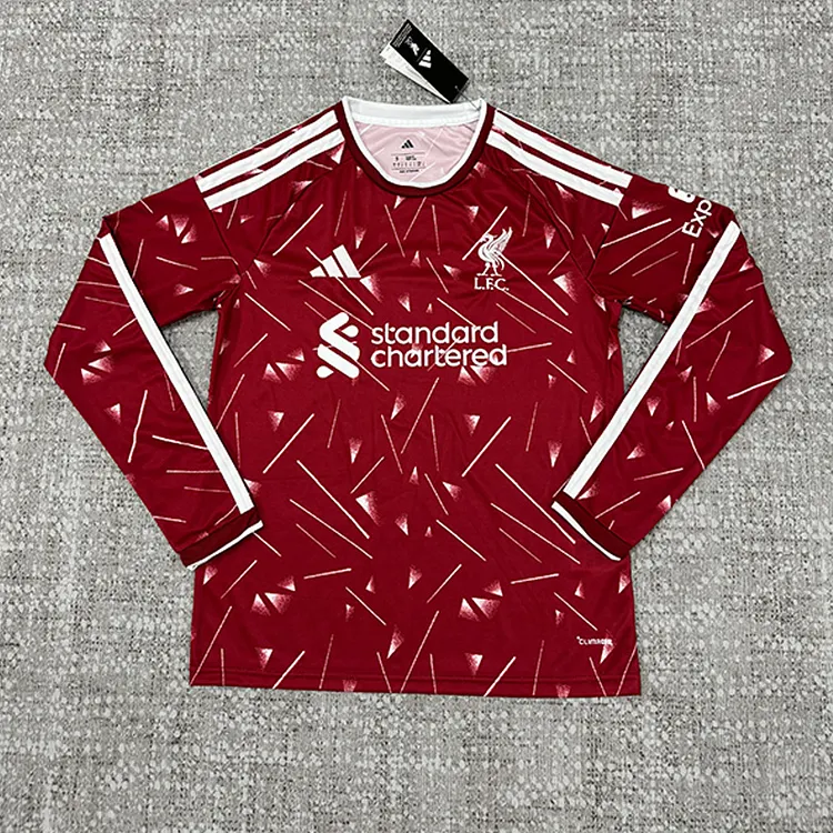【S~5XL】Liverpool 26/27 Long-Sleeve Home Football Jersey 1:1 Thai Quality
