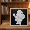 12Pcs DIY Pearl Painting Santa Claus for Home Wall Decor(15x15cm)
