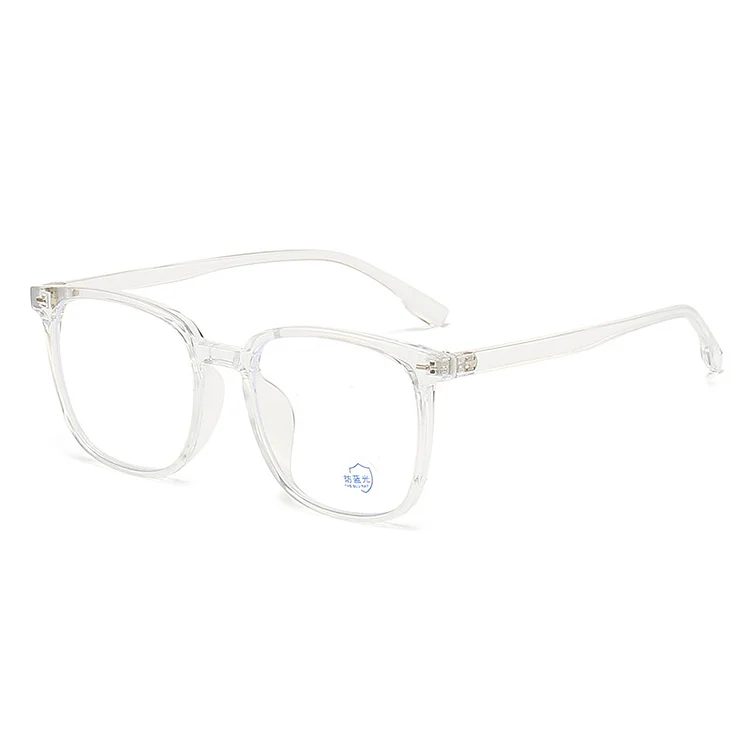 2024 New Classic Square Anti-blue Light Glasses Men Simple Rectangle Big Frame Eyewear For Women Office Accessory